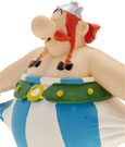 Asterix Figura Obelix che regge i pantaloni 8 cm Plastoy