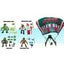 Tartarughe Ninja Action Figure Classiche 4 Pezzi con Paracadute - Playmates