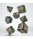 Q Workshop Call of Cthulhu 7th Edition Set di 7 Dadi Blu-Verde e Oro