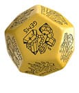 Viridian Jumbo Dado Generatore di Tesori D12 Giallo - Q Workshop