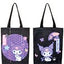 Borsa Tote Sanrio Kuromi in Cotone e Poliestere Sakami Merchandise