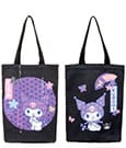 Borsa Tote Sanrio Kuromi in Cotone e Poliestere Sakami Merchandise