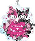 Sanrio Pink Black Party Series Portachiavi Acrilico My Melody & Kuromi 7 cm