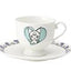 Set Tazza e Piattino in Porcellana Ossea Kuromi Sanrio Skater