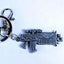 Portachiavi in metallo Warhammer 40K Bolter con finitura metallica, Semic