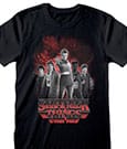 Stranger Things T-Shirt Gruppo con Vecna dietro, Bianco e Nero, Taglia M - Heroes Inc