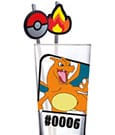 Pokémon Bicchiere in Vetro con Cannuccia Charizard 480 ml