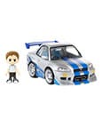 Fast & Furious Q-Village Veicolo con mini-figura Nissan Skyline GT-R (R34) 9 cm Takara Tomy