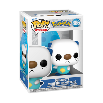 Funko - Games POP! Pokemon- Oshawott (EMEA) Vinyl Figure 9 cm