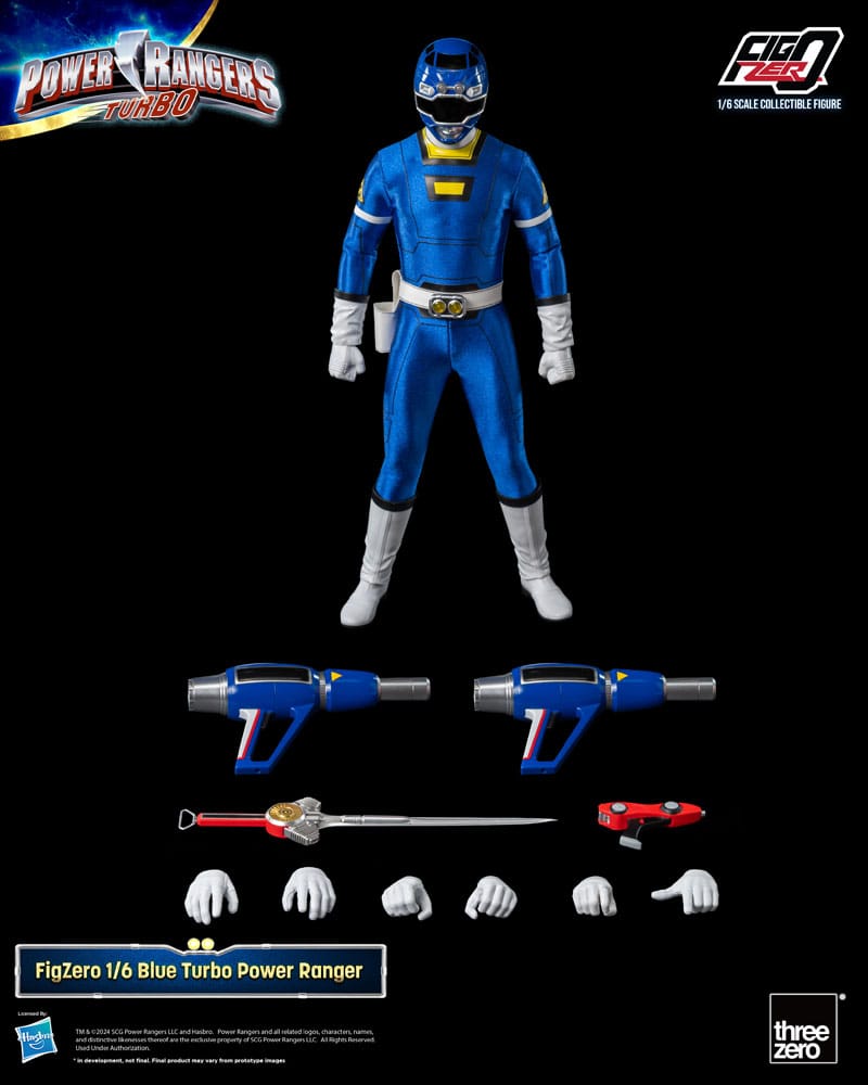 Power Rangers Turbo FigZero Blue Turbo Power Ranger 1/6 Action Figure 30 cm ThreeZero