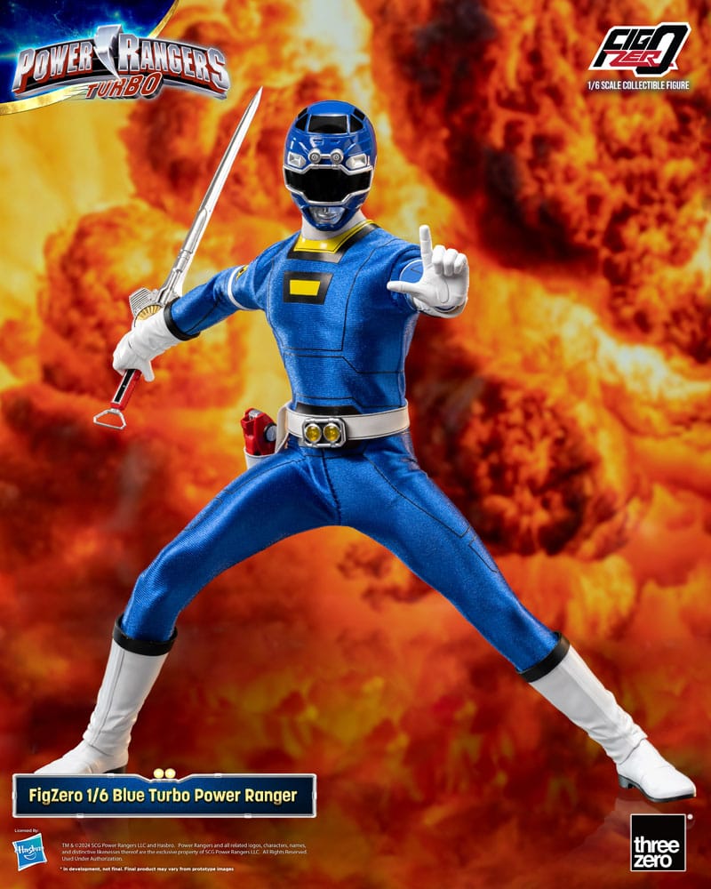 Power Rangers Turbo FigZero Blue Turbo Power Ranger 1/6 Action Figure 30 cm ThreeZero