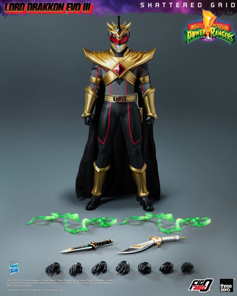 Mighty Morphin Power Rangers Shattered Grid Action Figure FigZero 1/6 Lord Drakkon Evo III 30 cm ThreeZero