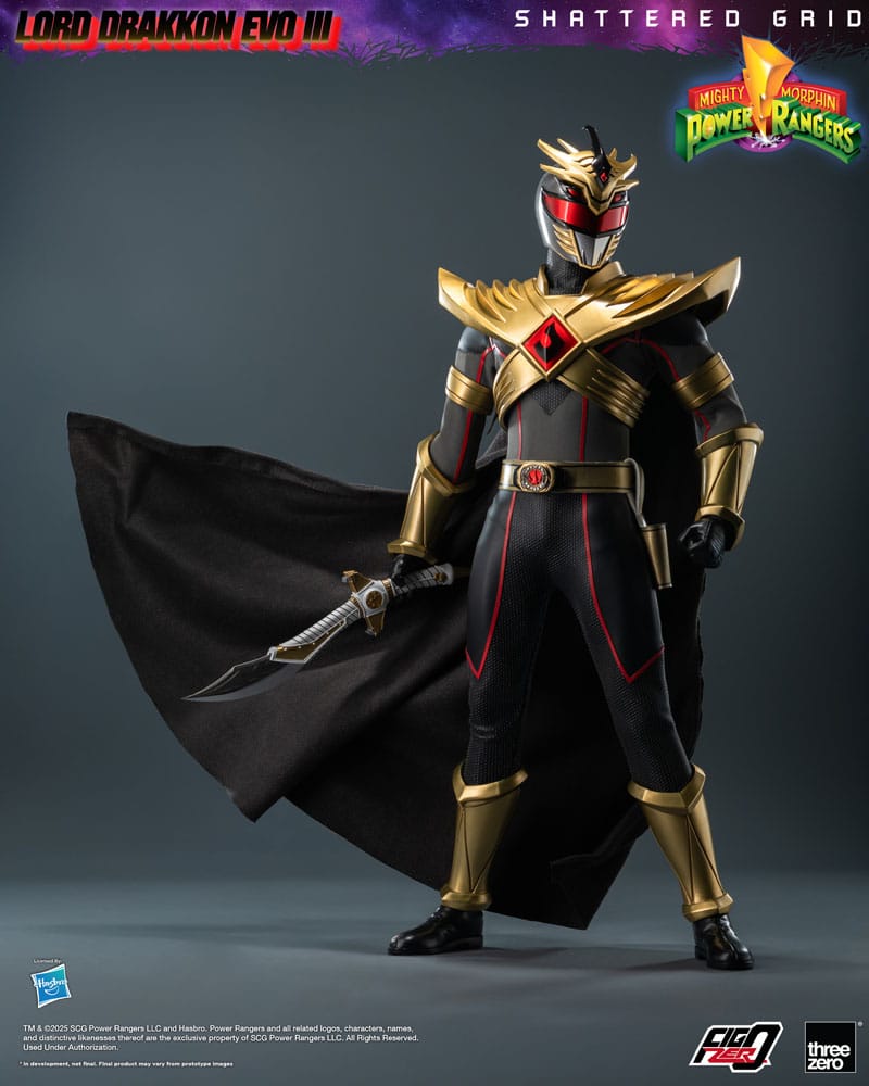 Mighty Morphin Power Rangers Shattered Grid Action Figure FigZero 1/6 Lord Drakkon Evo III 30 cm ThreeZero
