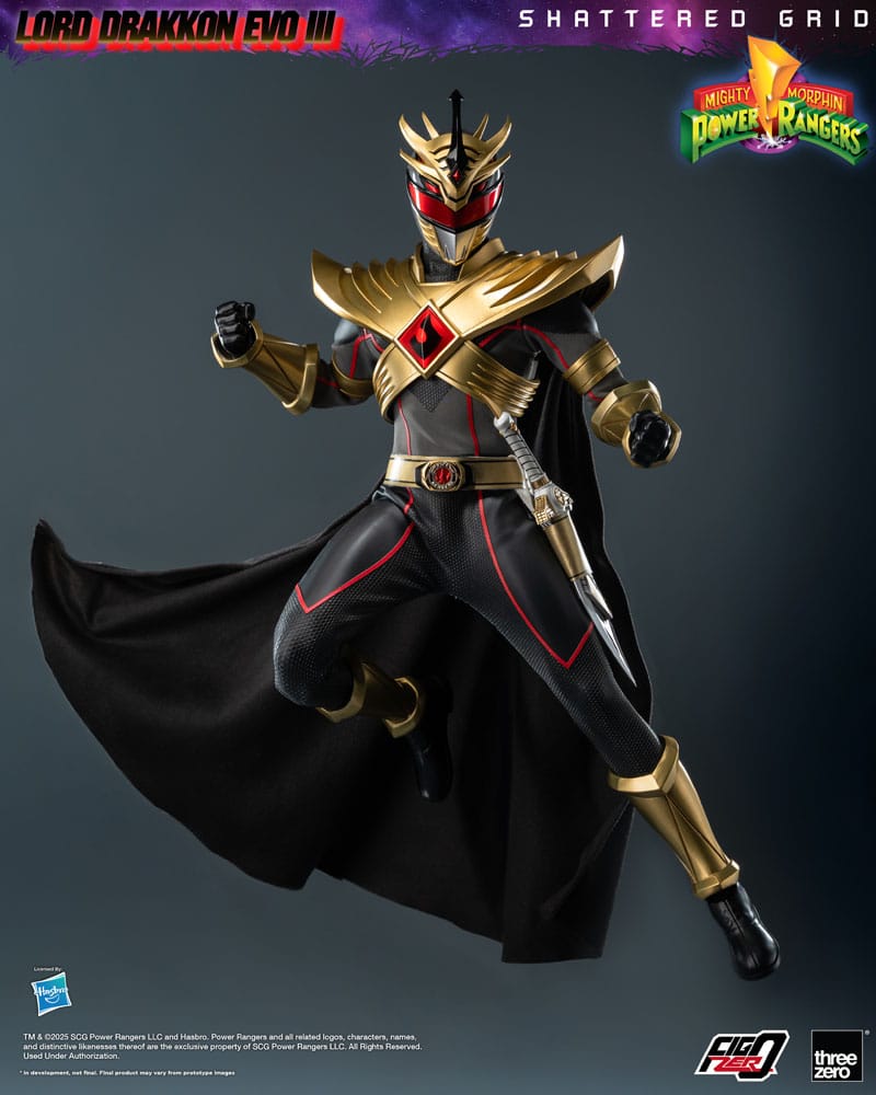 Mighty Morphin Power Rangers Shattered Grid Action Figure FigZero 1/6 Lord Drakkon Evo III 30 cm ThreeZero