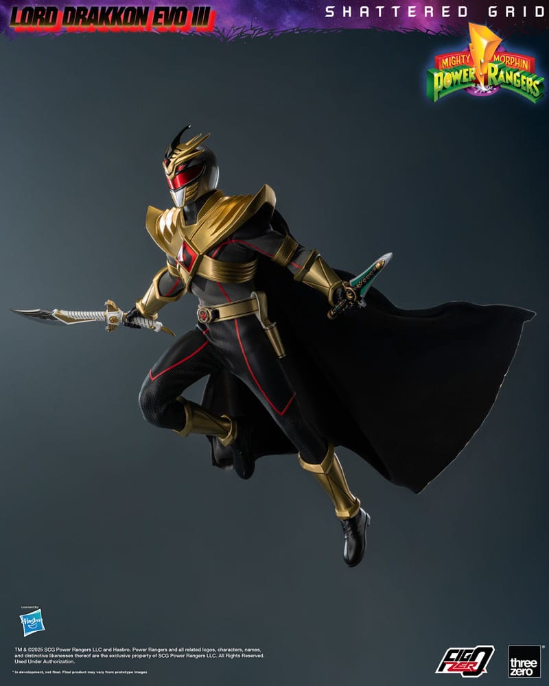 Mighty Morphin Power Rangers Shattered Grid Action Figure FigZero 1/6 Lord Drakkon Evo III 30 cm ThreeZero