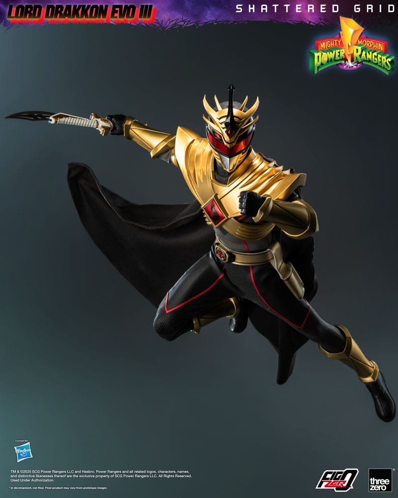 Mighty Morphin Power Rangers Shattered Grid Action Figure FigZero 1/6 Lord Drakkon Evo III 30 cm ThreeZero