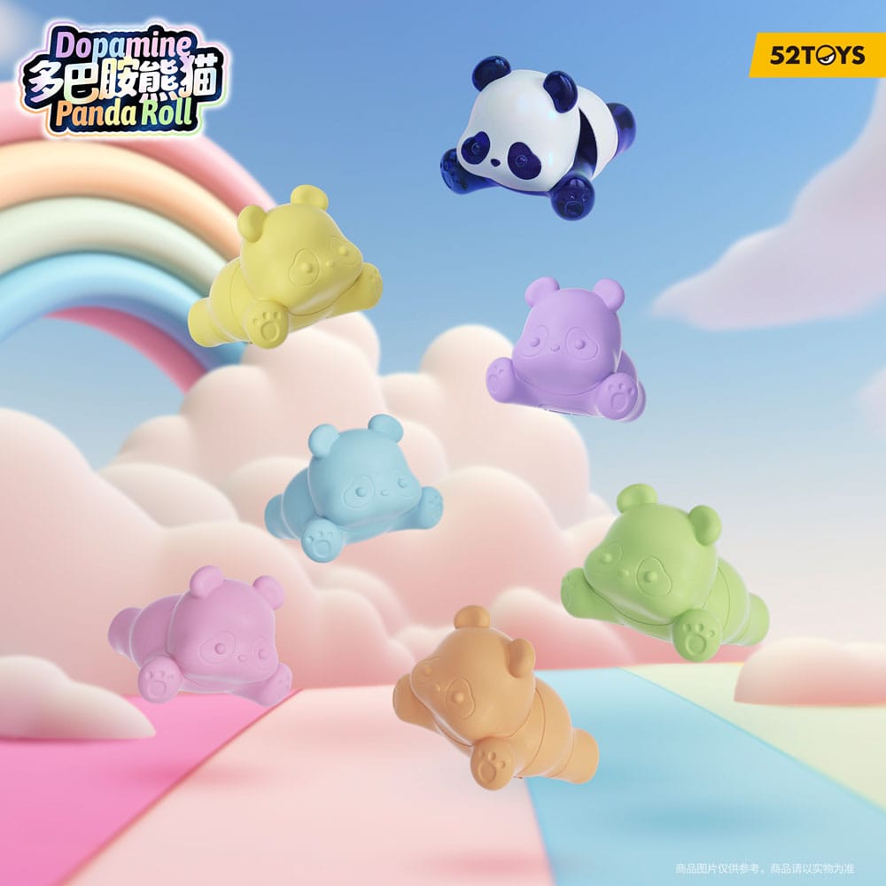 Panda Roll Blind Box Figure, Assortimento da 6 Pezzi, 3 cm - 52TOYS