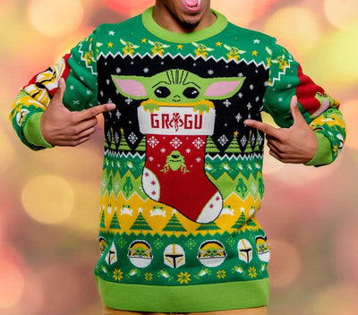 Maglione di Natale Star Wars Baby Yoda taglia XL