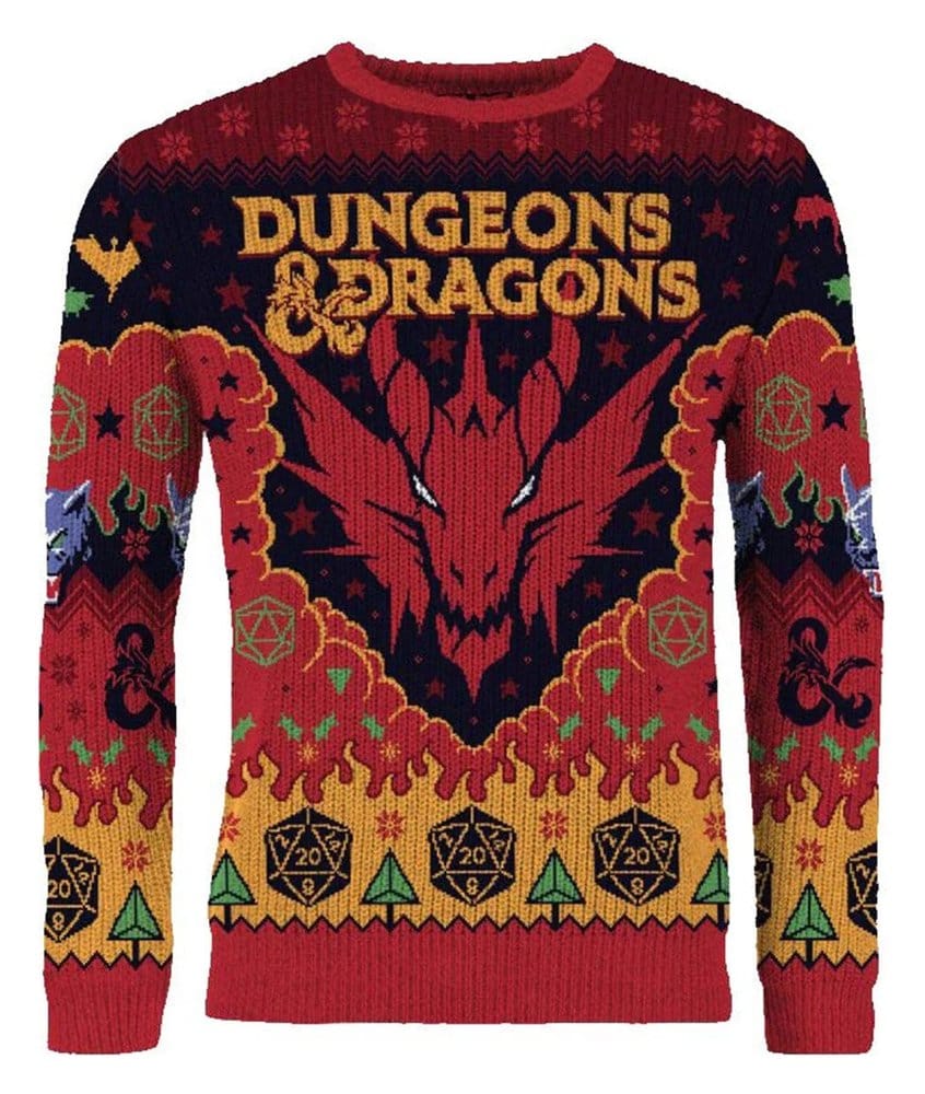 Maglione di Natale Dungeons & Dragons Taglia L