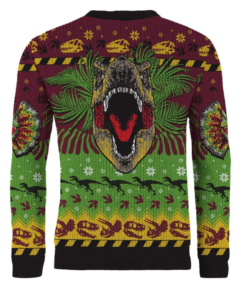 Maglione di Natale Jurassic Park Happy Rexmas Taglia M