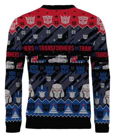 Maglione Natalizio Transformers Taglia XXL con Optimus Prime e Megatron