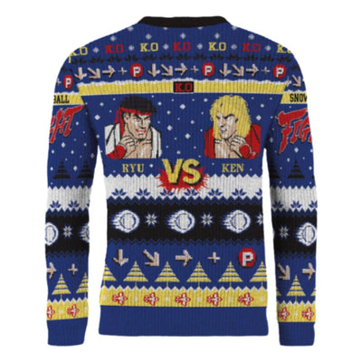 Maglione di Natale Street Fighter Ryu e Ken Taglia L