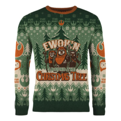 Star Wars Maglione di Natale Ewok intorno all'albero di Natale Taglia M