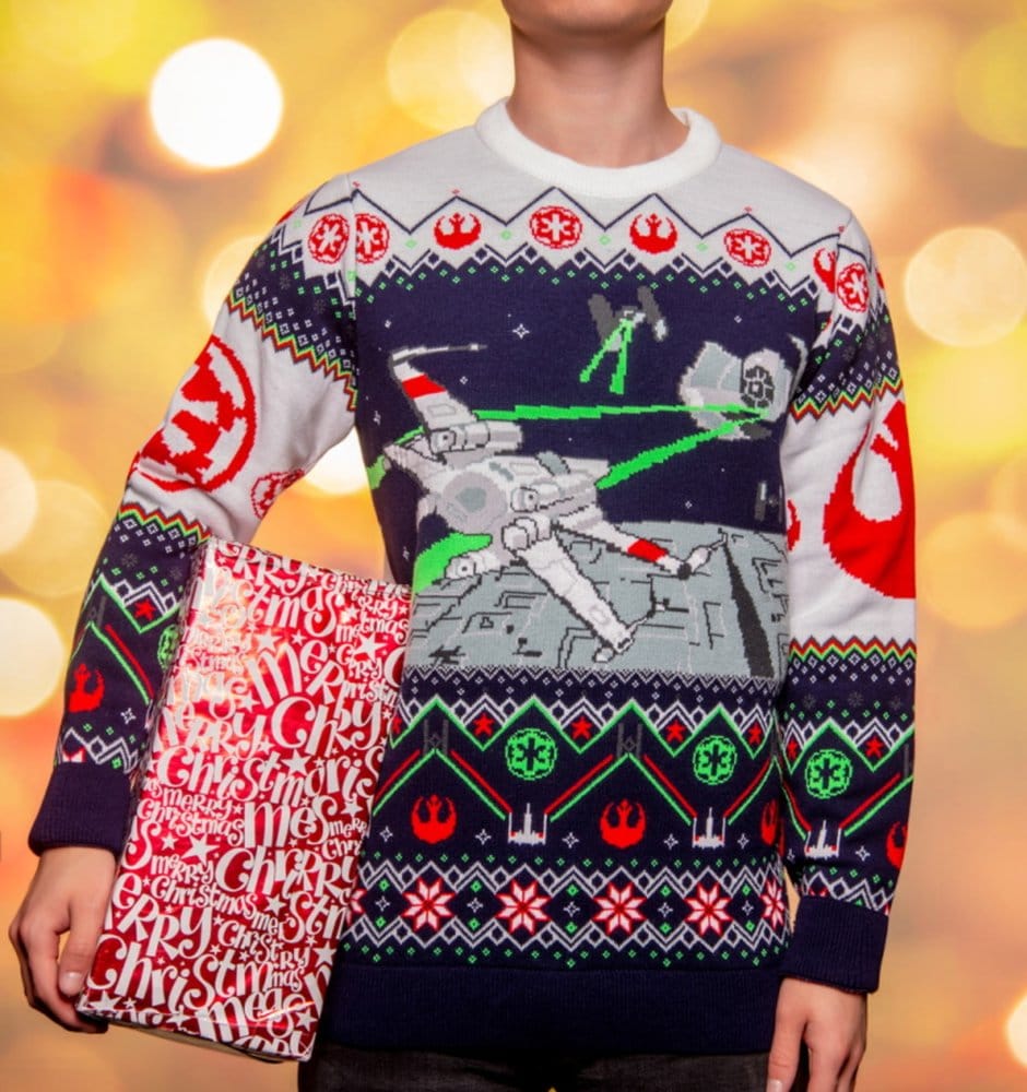 Maglione di Natale Star Wars X-Wing contro TIE Fighter, Taglia XL