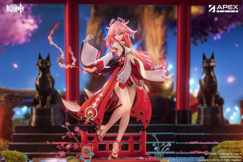 Statuetta in PVC Genshin Impact Yae Miko Astute Amusement Ver. 1/7, 28 cm, APEX