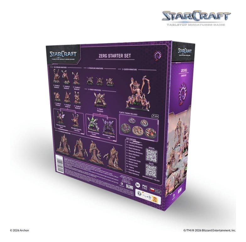 StarCraft TMG Starter Set Zerg - Gioco da tavolo di miniature Archon Studio