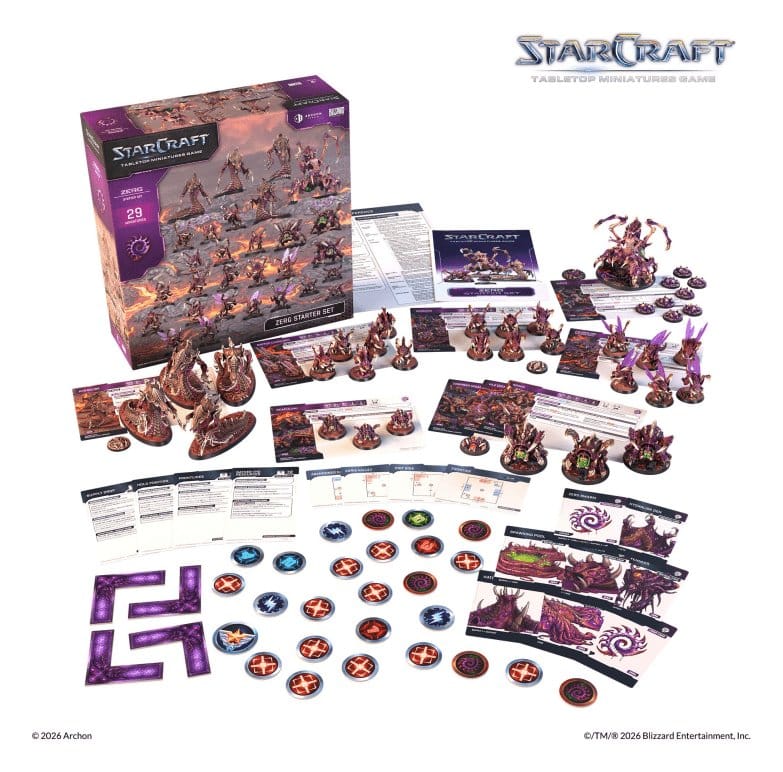 StarCraft TMG Starter Set Zerg - Gioco da tavolo di miniature Archon Studio
