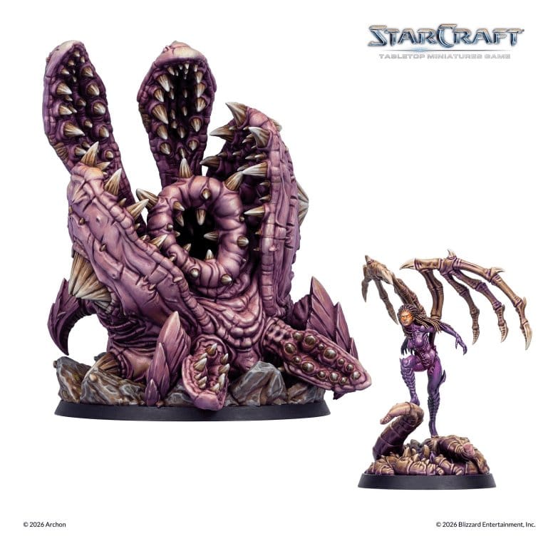 StarCraft TMG Hero Expansion Set Zerg: Kerrigan & Omega Worm - Set di espansione per miniature Archon Studio
