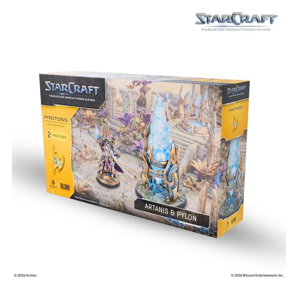 StarCraft TMG Hero Expansion Set Protoss: Artanis & Pylon - Set di espansione per miniature Archon Studio