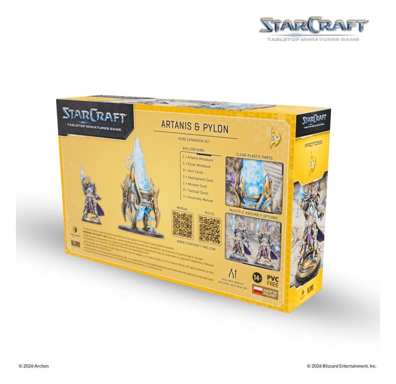 StarCraft TMG Hero Expansion Set Protoss: Artanis & Pylon - Set di espansione per miniature Archon Studio