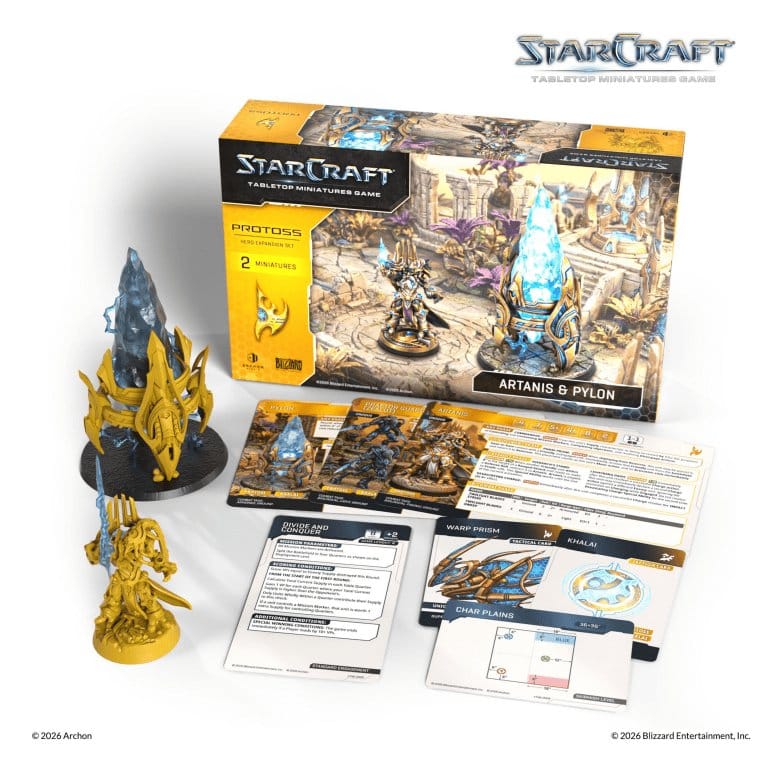StarCraft TMG Hero Expansion Set Protoss: Artanis & Pylon - Set di espansione per miniature Archon Studio