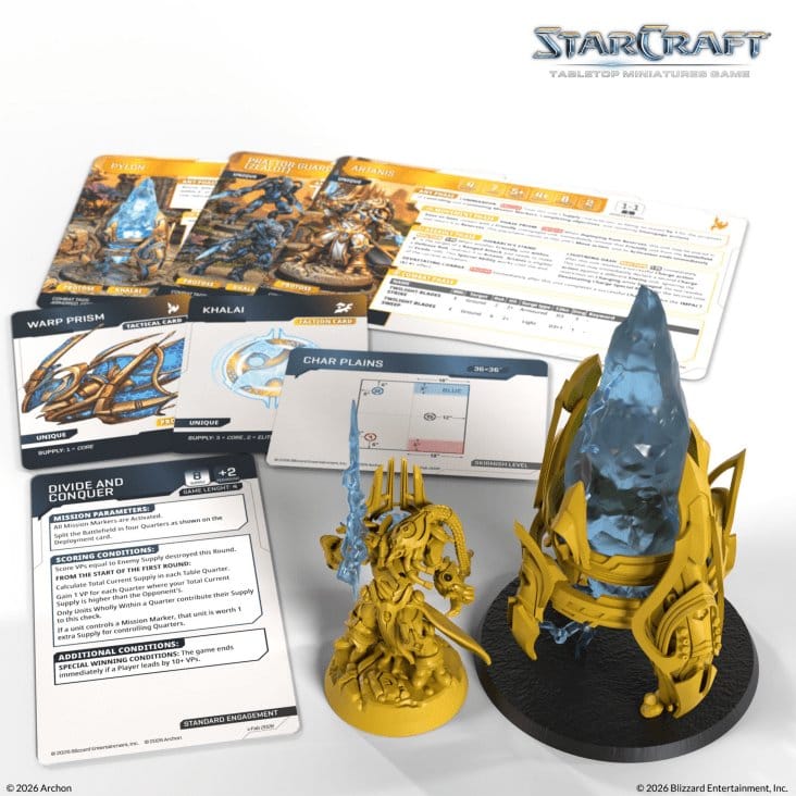 StarCraft TMG Hero Expansion Set Protoss: Artanis & Pylon - Set di espansione per miniature Archon Studio