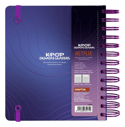 KPop Demon Hunters School Diary - Agenda giornaliera 2026/2027 A5, spirale, Gruppo Erik