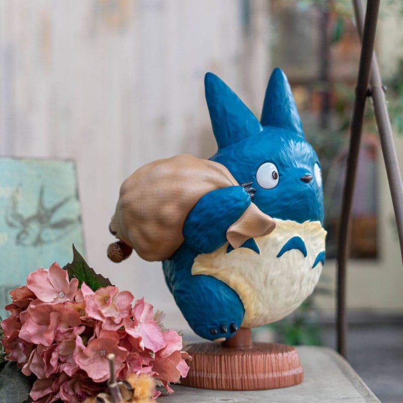 My Neighbor Totoro - Statua Totoro Blu con Sacco di Ghiande 37 cm - Semic