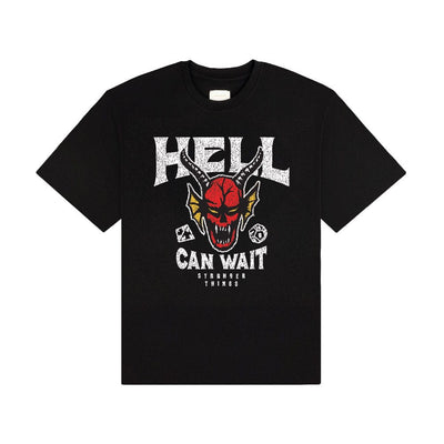 Stranger Things T-Shirt Hell Can Wait (nero) Taglia XL - Brands In