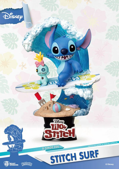 Disney Summer Series D-Stage Diorama in PVC Stitch Surf 15 cm - Beast Kingdom