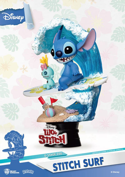 Disney Summer Series D-Stage Diorama in PVC Stitch Surf 15 cm - Beast Kingdom