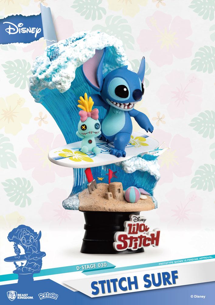 Disney Summer Series D-Stage Diorama in PVC Stitch Surf 15 cm - Beast Kingdom