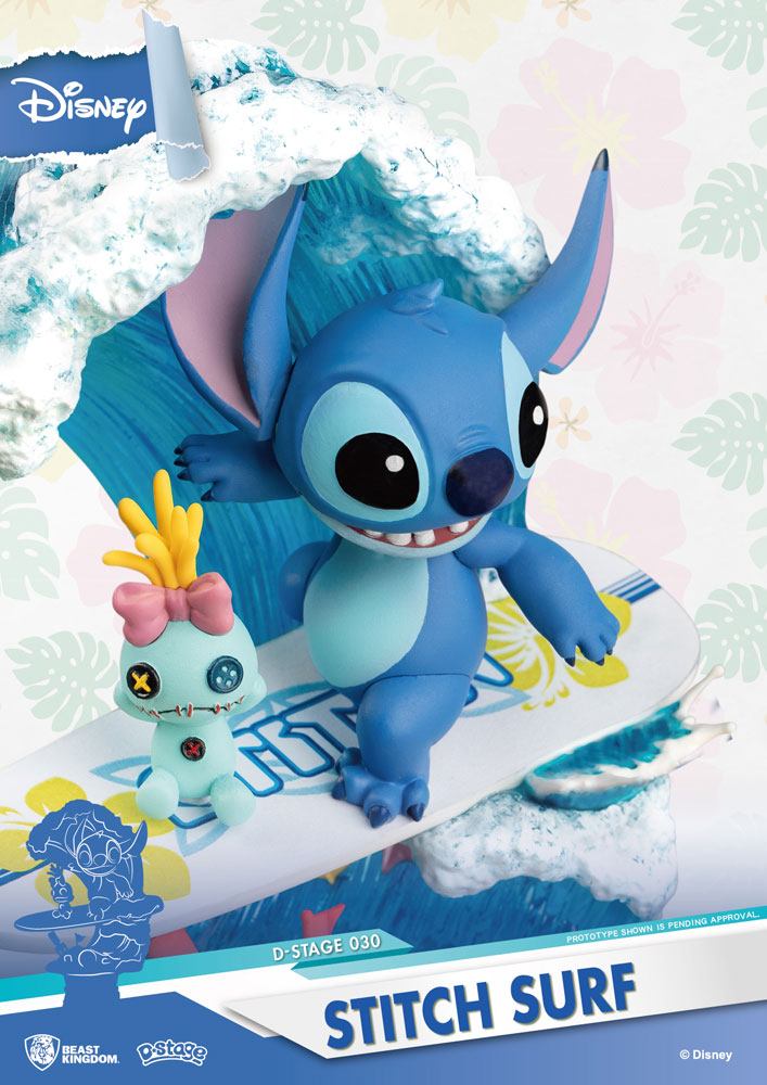Disney Summer Series D-Stage Diorama in PVC Stitch Surf 15 cm - Beast Kingdom