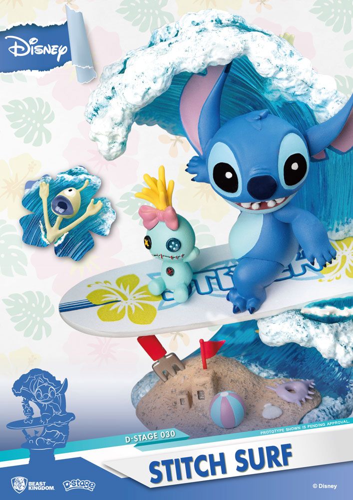 Disney Summer Series D-Stage Diorama in PVC Stitch Surf 15 cm - Beast Kingdom