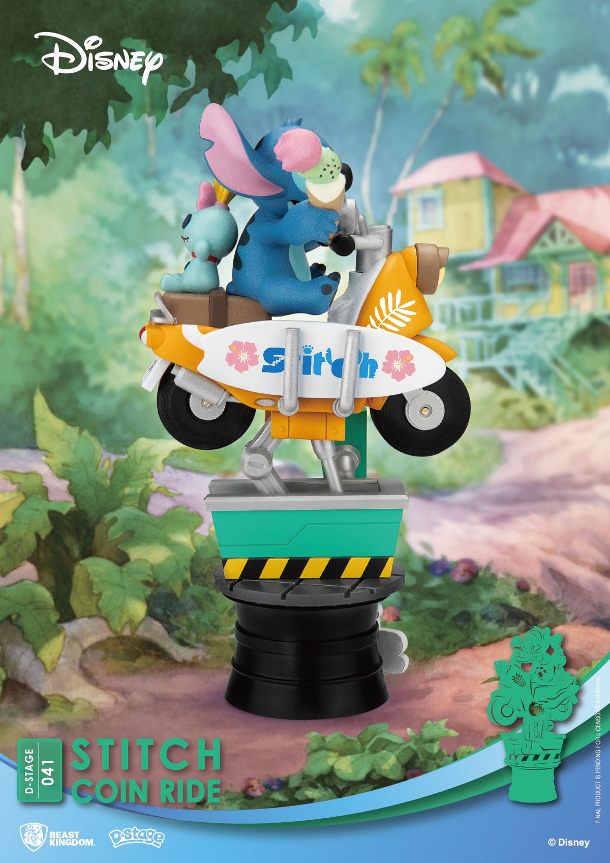 Disney D-Stage Diorama in PVC Stitch Coin Ride 16 cm - Beast Kingdom