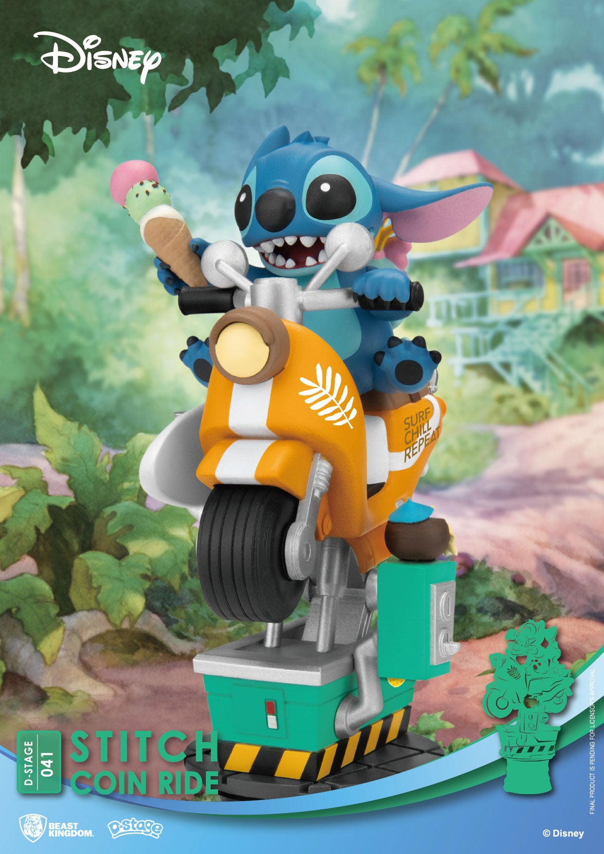 Disney D-Stage Diorama in PVC Stitch Coin Ride 16 cm - Beast Kingdom