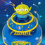 Toy Story Egg Attack UFO fluttuante Alieno a tre occhi 6 cm - Beast Kingdom