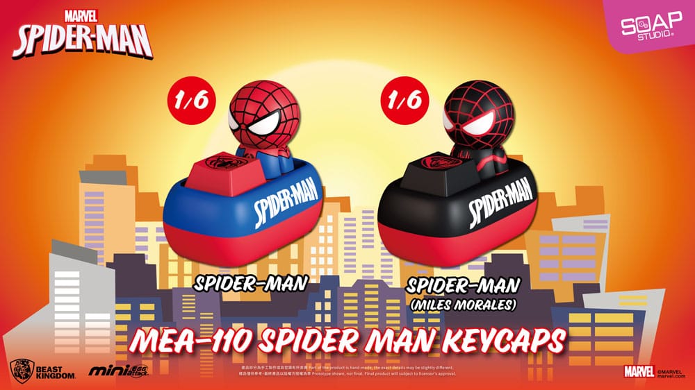 Spider-Man Mini Egg Attack Blind Box Figure Keycap 5 cm – Assortimento da 6