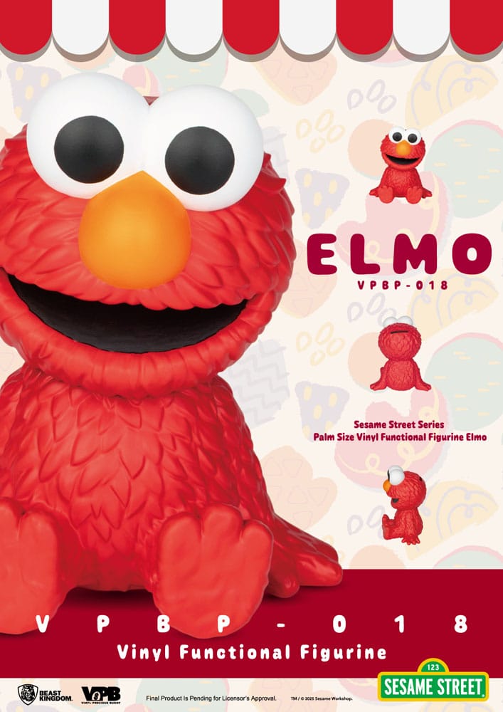 Sesame Street Elmo Salvadanaio in Vinile 12 cm - Beast Kingdom