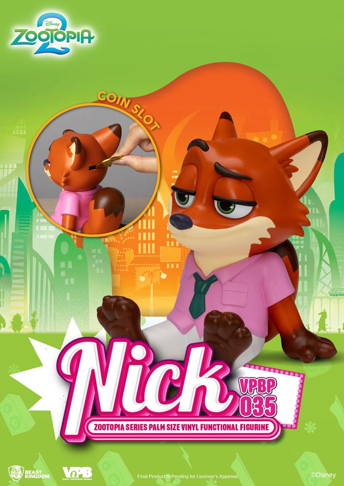 Salvadanaio in vinile Zootopia Nick 15 cm Beast Kingdom Toys